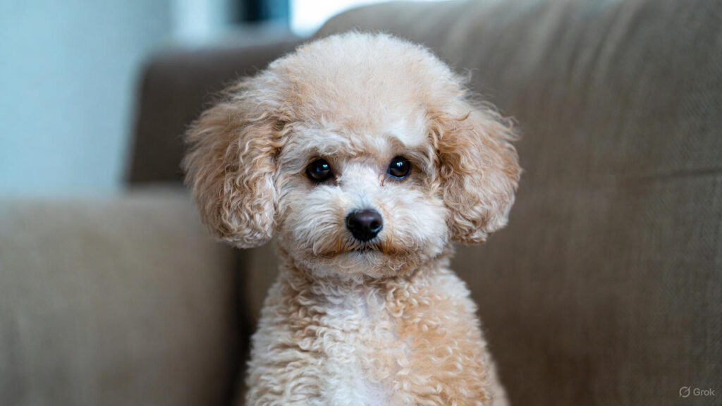 Teacup Poodle intelligent small teacup dog breed with curly coat