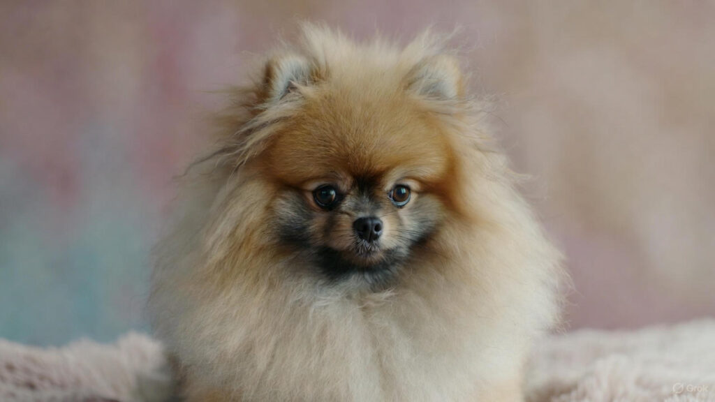 Teacup Pomeranian fluffy tiny dog breed known for its fox-like face