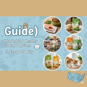 Energetic cat eating high-protein cat food from one of the best USA brands.