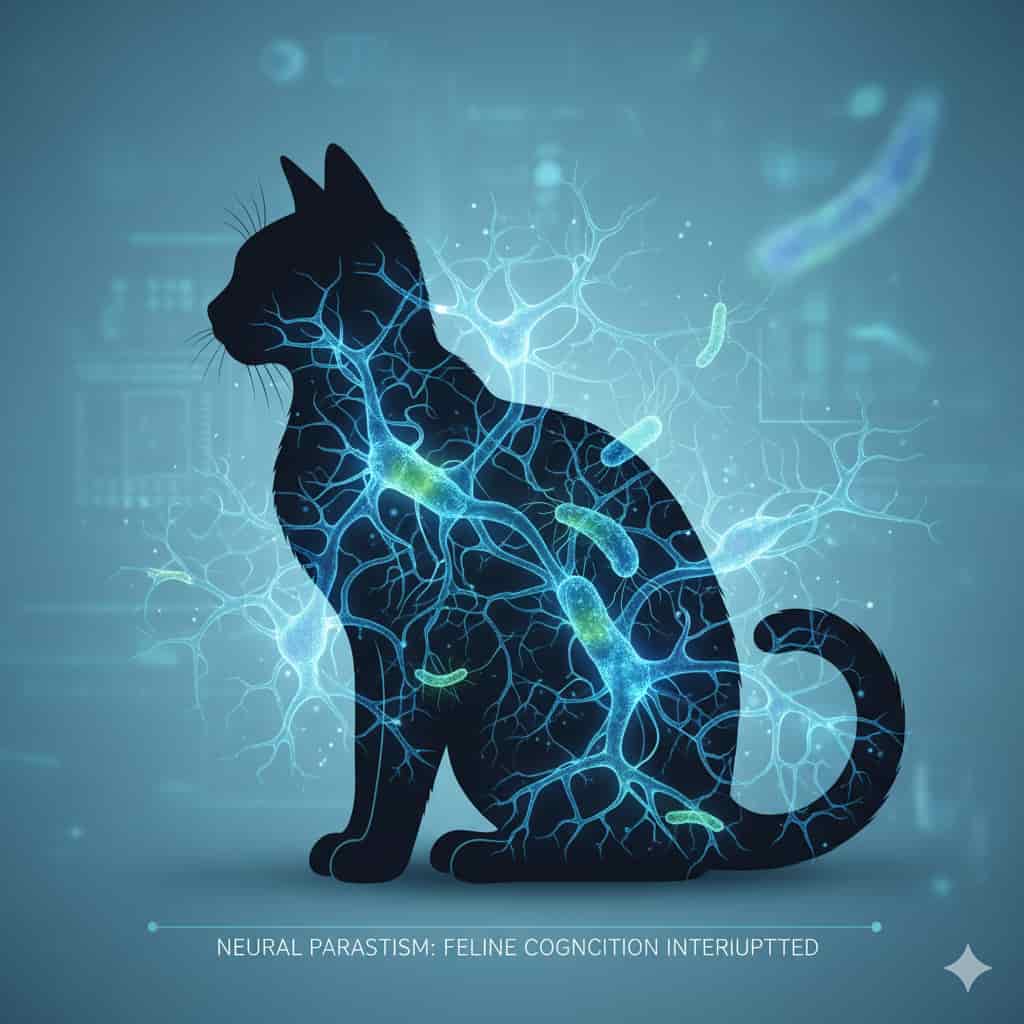 Illustration showing the scientific link between cat ownership and schizophrenia risk