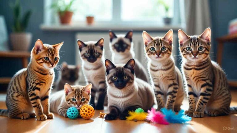 Cat breeds with highest learning ability playing with puzzle toys