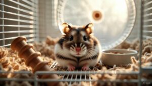 Hamster life Expectancy xpectancy guide showing a healthy pet hamster with proper care setup