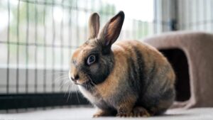 Signs of illness in rabbits showing lethargy, loss of appetite, and abnormal posture in a pet bunn