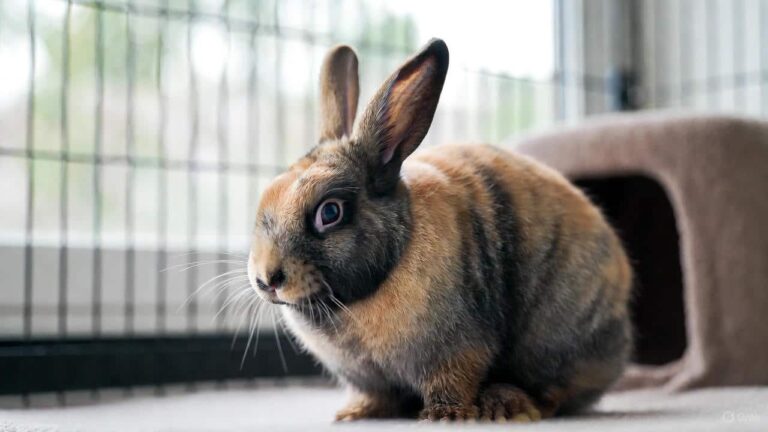 Signs of illness in rabbits showing lethargy, loss of appetite, and abnormal posture in a pet bunn