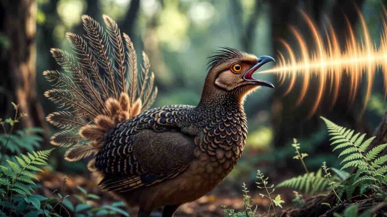 Birds that use sound to communicate in nature