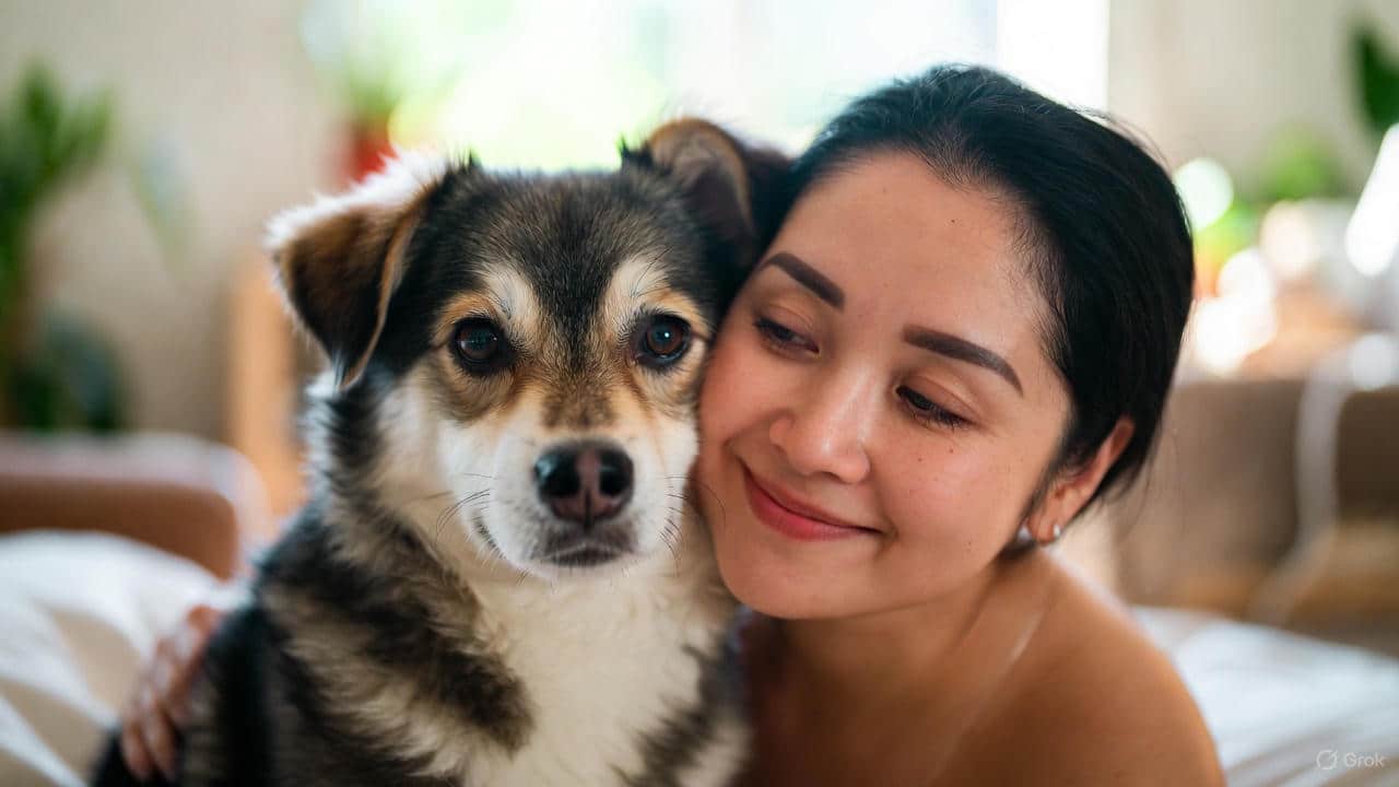 Looking for a Velcro Dog ? An affectionate dog staying close to its owner, representing the best Velcro dog breeds known for loyalty and companionship.